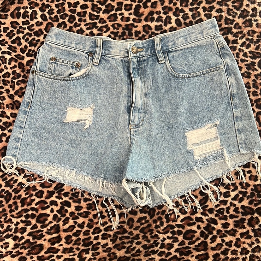 Denim High Waisted Shorts
